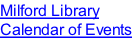 Milford Library Calendar of Events